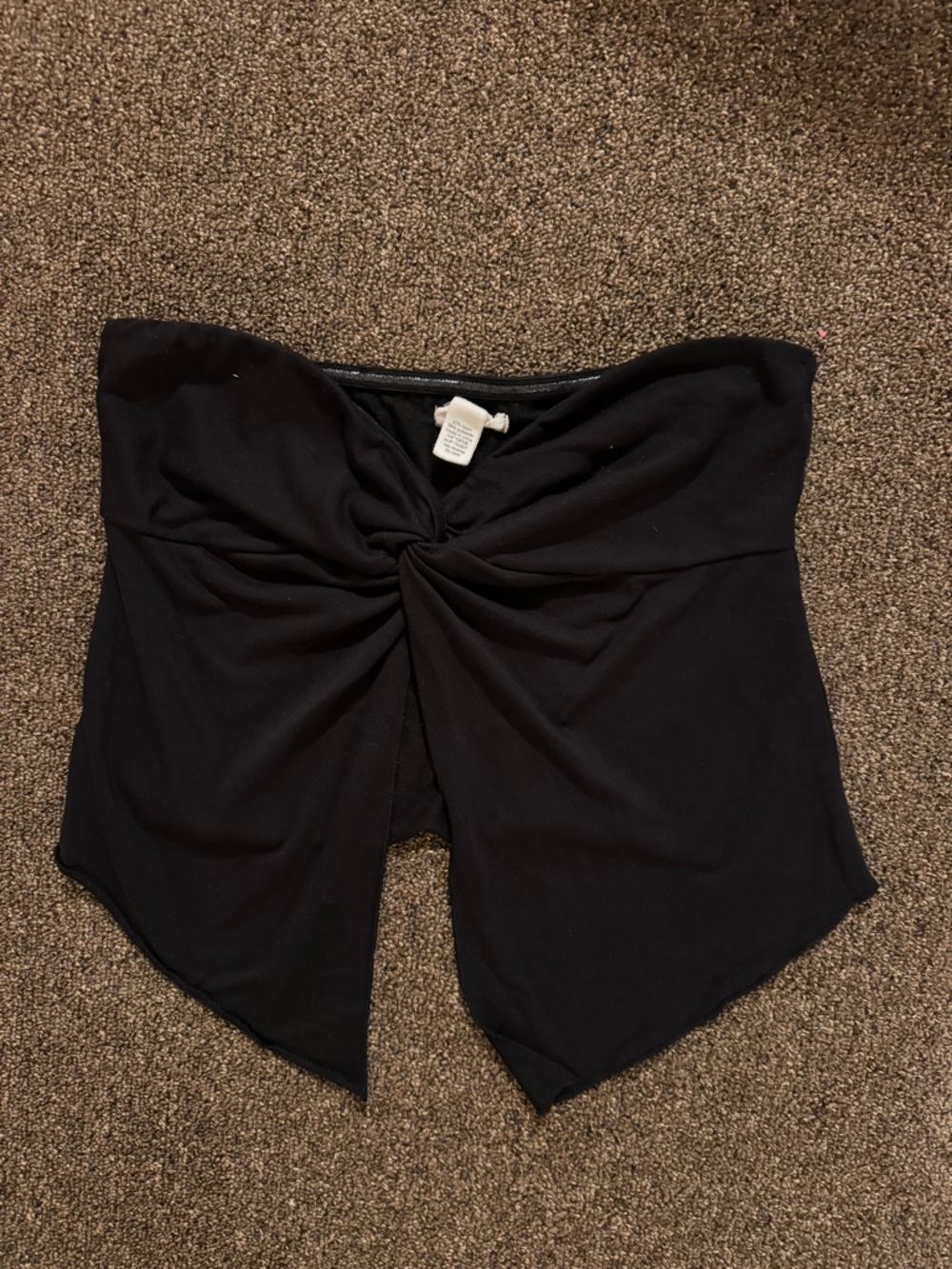 Black Twist-Front Tube Top